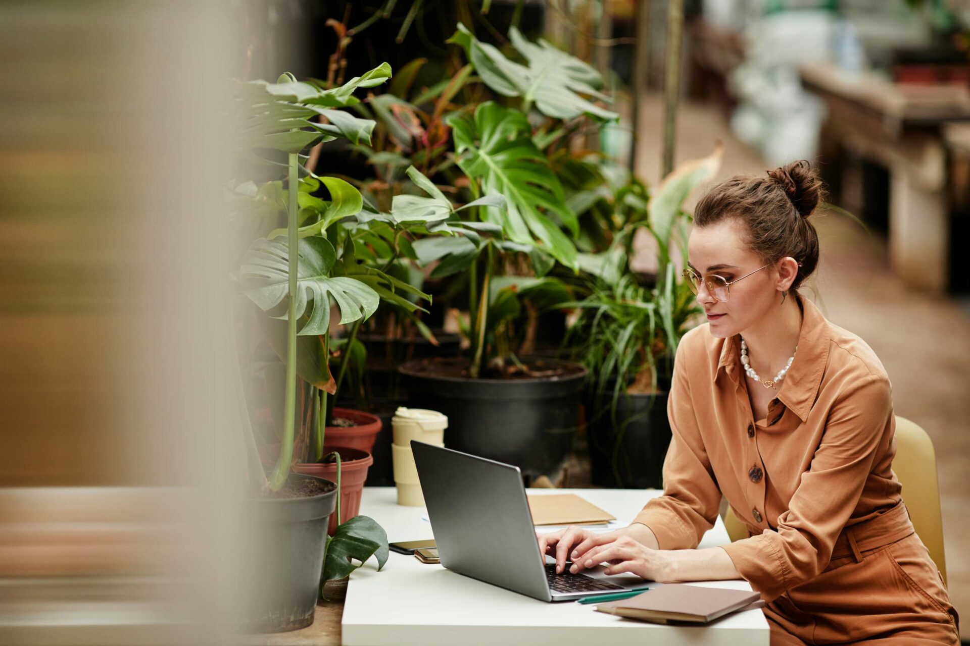 Owner of small business working in the internet